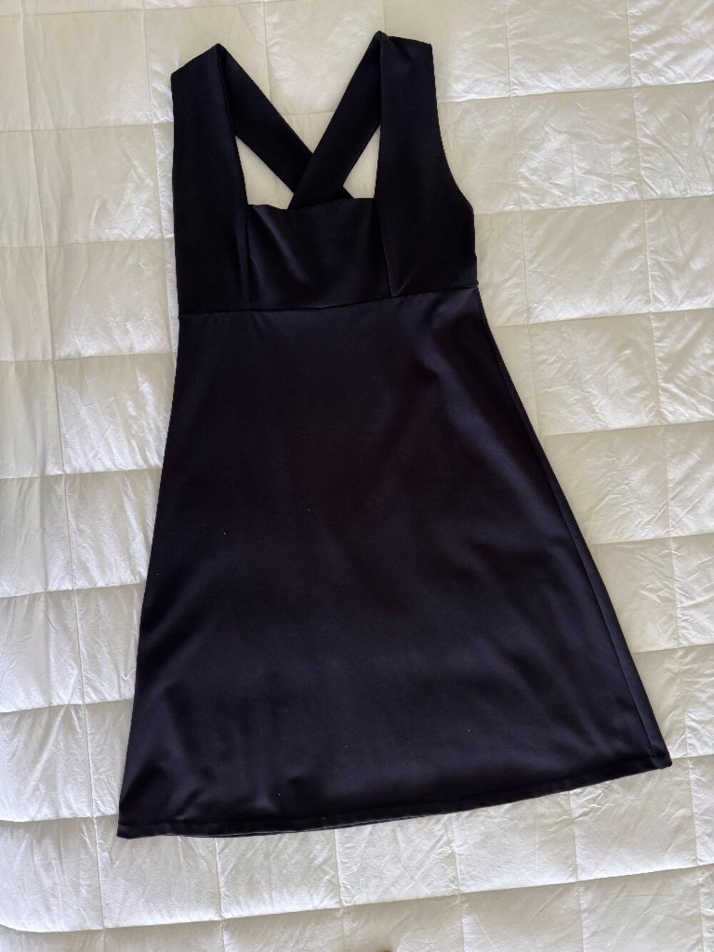 Biondo Beverly Hills Black Crisscross Back A-Line Dress Size L NWOT